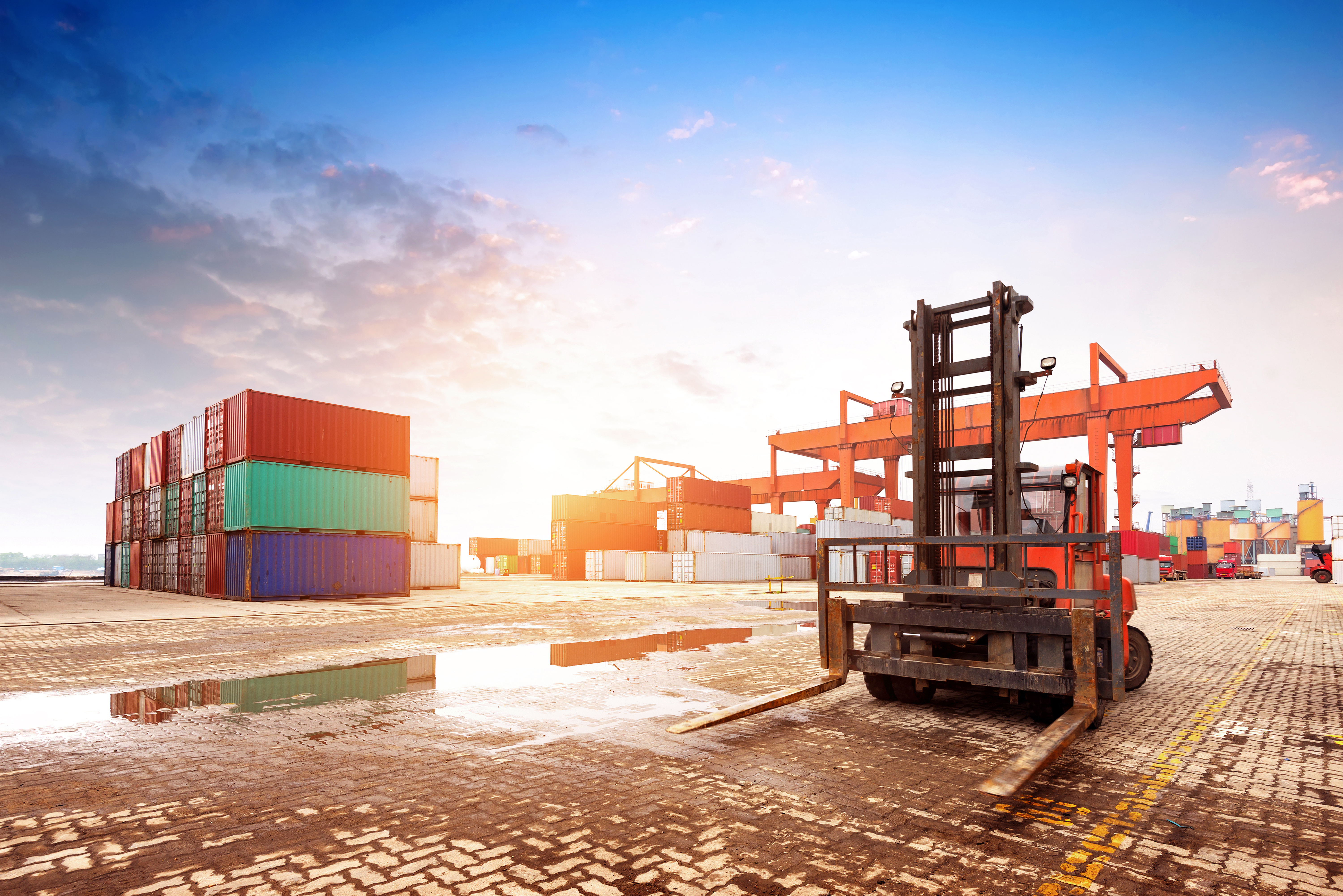 A container terminal and freight equipment